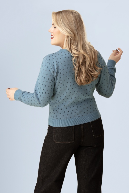 Circus - Pull tricoté Mono Fox en bleu 2