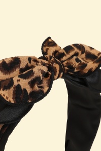 Banned Retro - Lola Knot haarband in leopard en zwart 3
