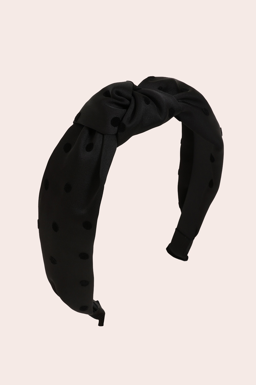 Banned Retro - Mabel polkadot knot haarband in zwart
