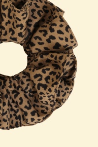 Banned Retro - Tallulah grote scrunchie in leopard 2