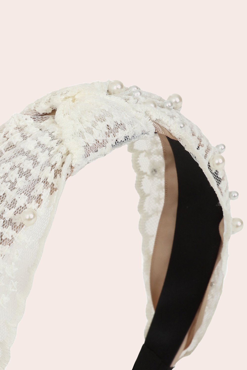 Banned Retro - Adeline Pearl Lace Headband in White 3