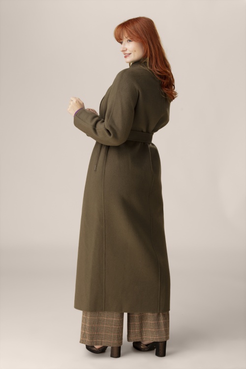 Surkana - Casia mantel in donker camel 3