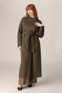 Surkana - Casia mantel in donker camel