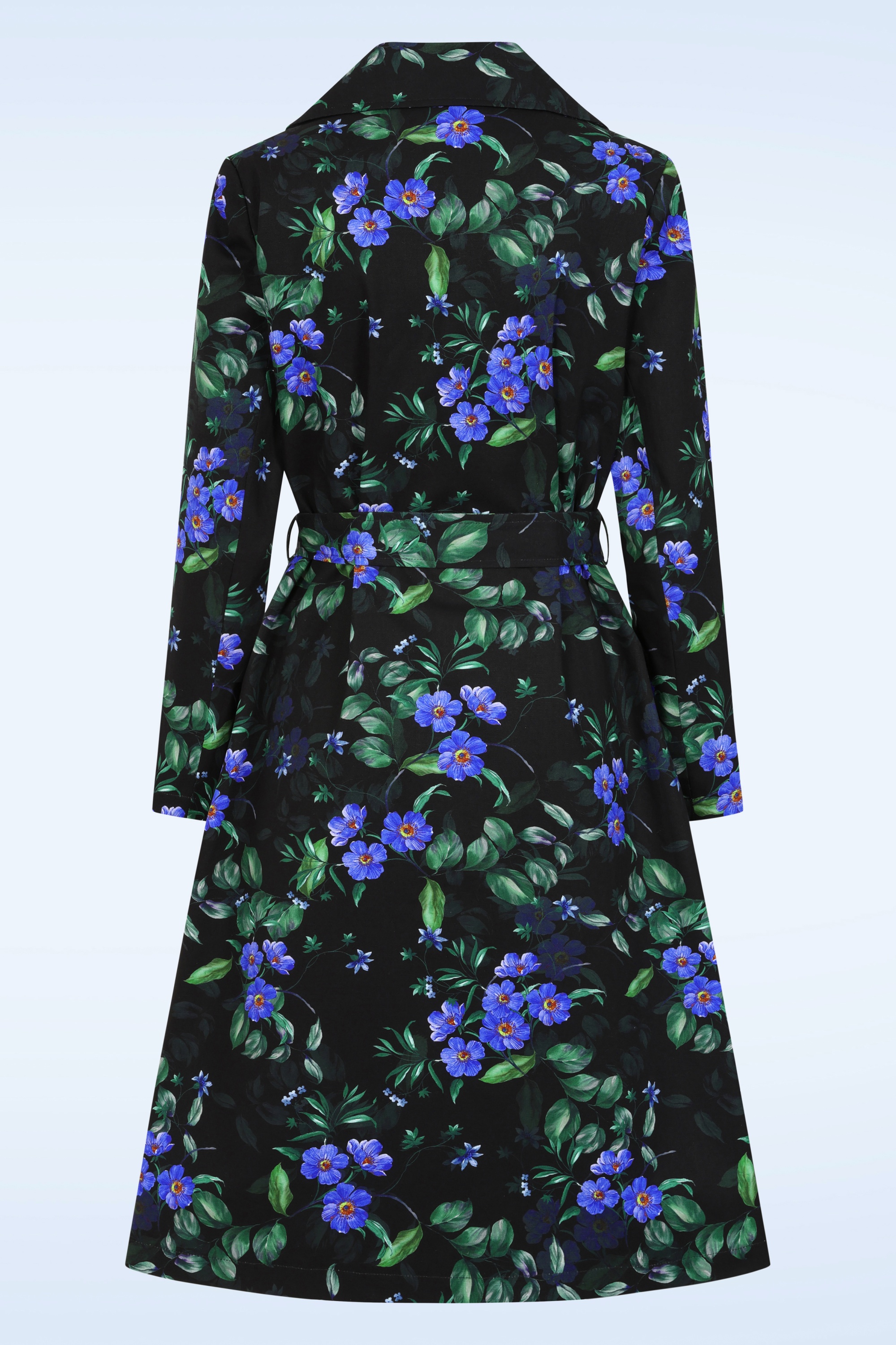 Hearts & Roses - Brooke Floral swing regenjas in zwart 2