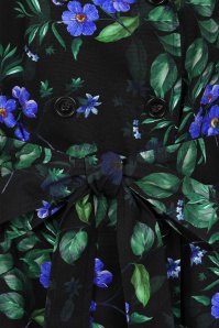 Hearts & Roses - Brooke Floral swing regenjas in zwart 3