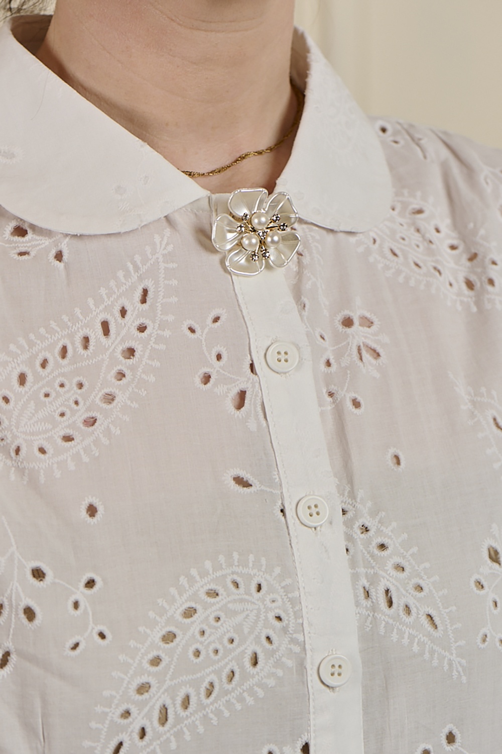 Banned Retro - Pearl Bloom Button Cover Set in Gold 3