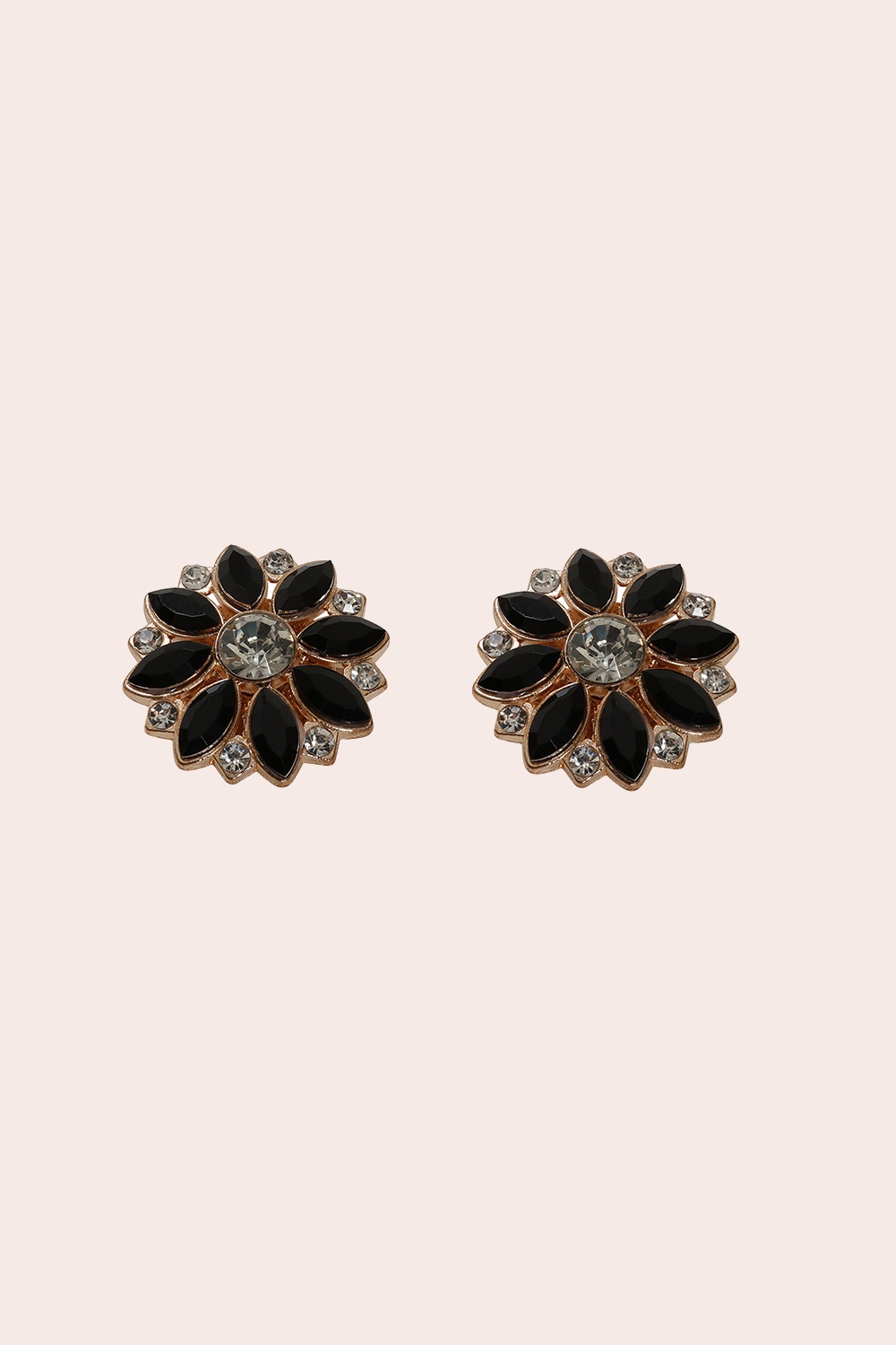 Banned Retro - Onyx Bloom Button Cover Set in Black