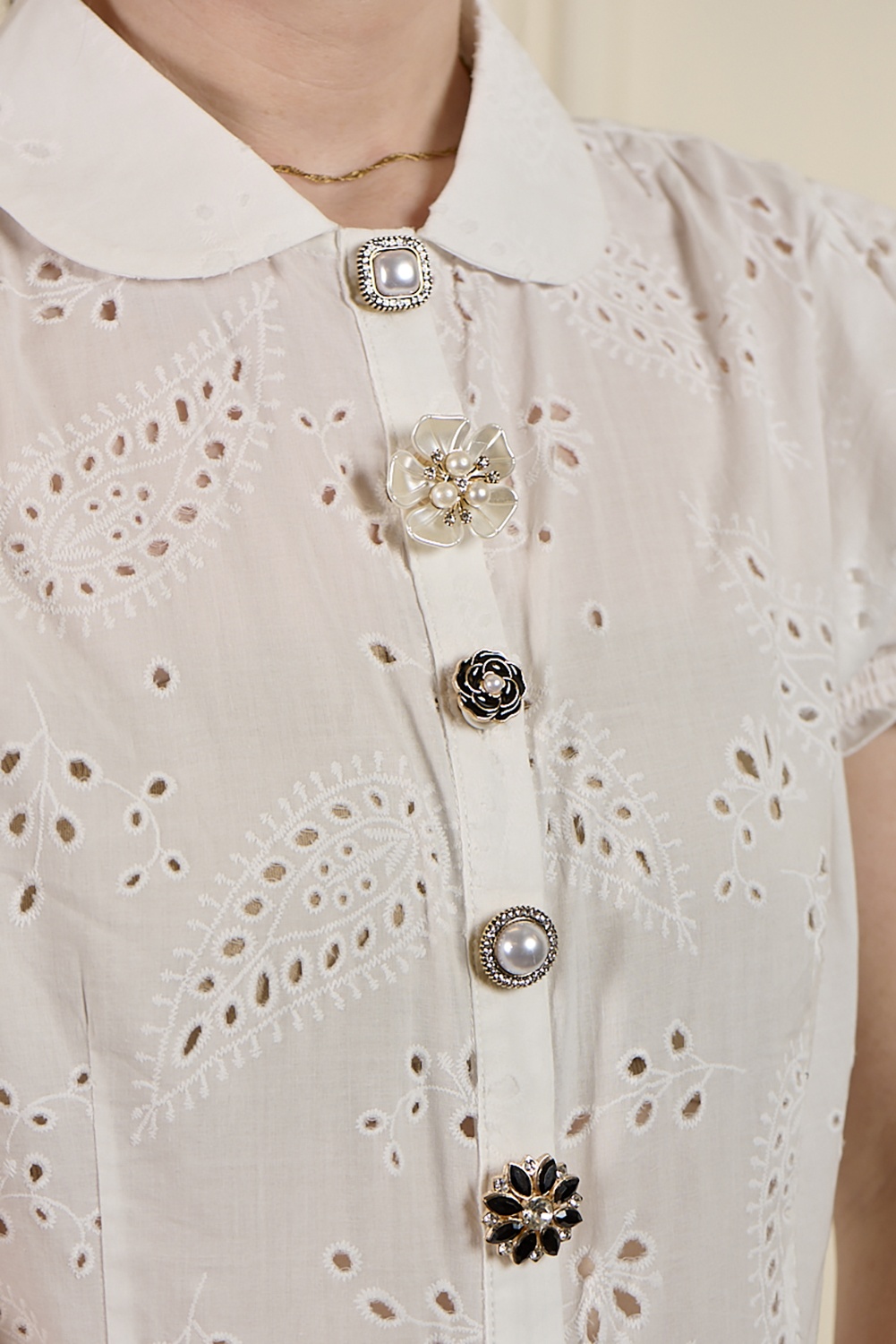 Banned Retro - Onyx Bloom Button Cover Set in Black 4