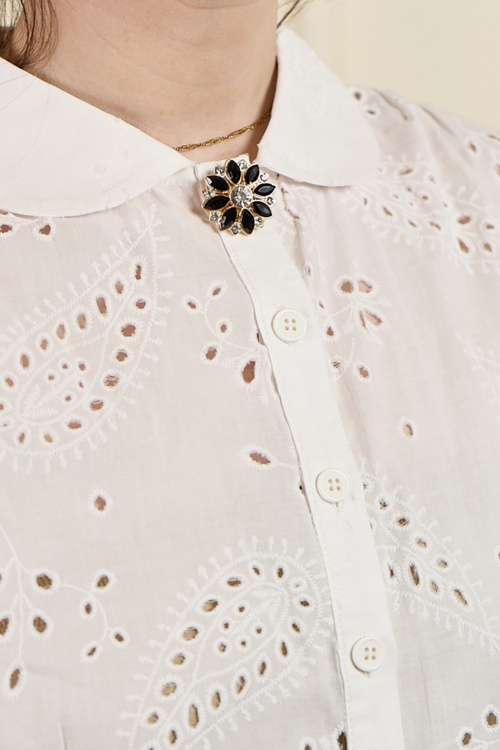Banned Retro - Onyx Bloom Button Cover Set in Black 2