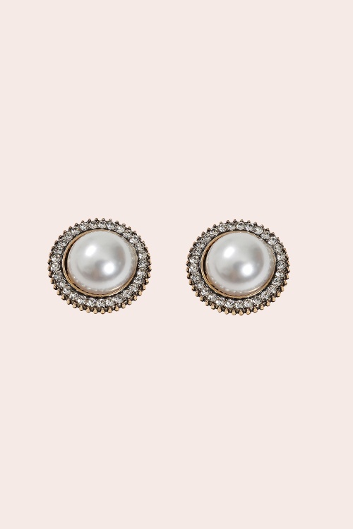 Banned Retro - Pearl Halo Button Cover Set in Gold