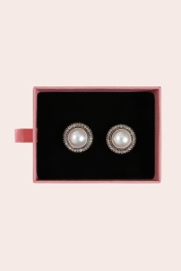 Banned Retro - Pearl Halo Button Cover Set in Gold 3