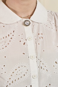 Banned Retro - Pearl Halo Button Cover Set in Gold 2