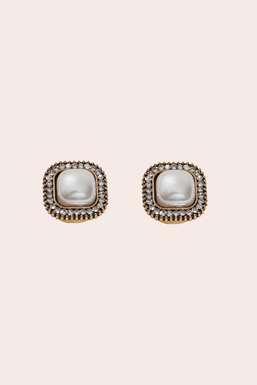 Banned Retro - Pearl Frame Button Cover Set in Gold