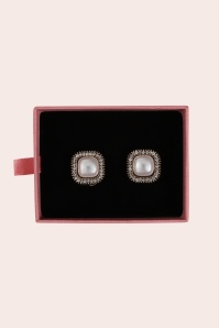Banned Retro - Pearl Frame Button Cover Set in Gold 3