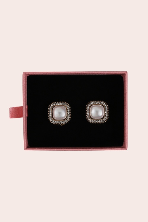 Banned Retro - Pearl Frame Button Cover Set in Gold 3
