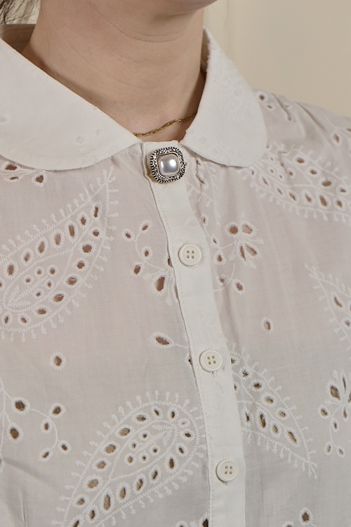 Banned Retro - Pearl Frame Button Cover Set in Gold 2