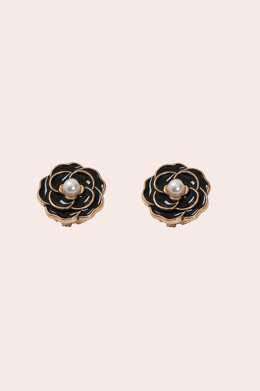 Banned Retro - Noir Rose Button Cover Set in Black