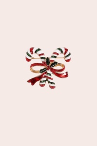 Banned Retro - Candy Cane Brooch in Multi