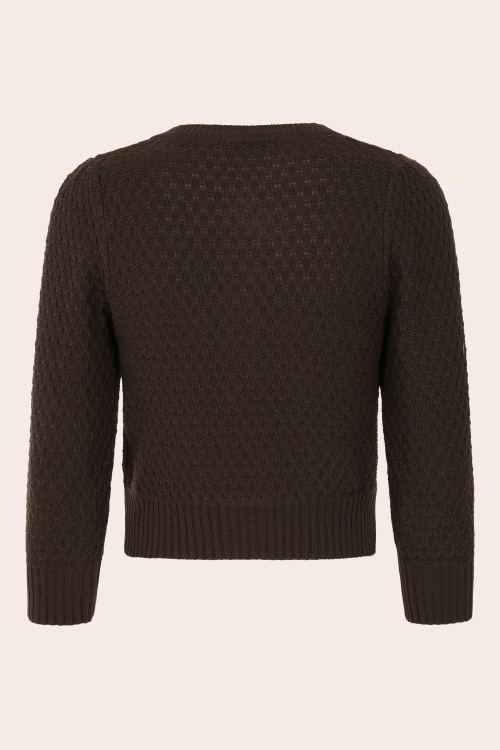 Banned Retro - Fara katoenen vest in bruin 3
