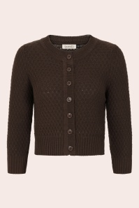 Banned Retro - Fara katoenen vest in bruin