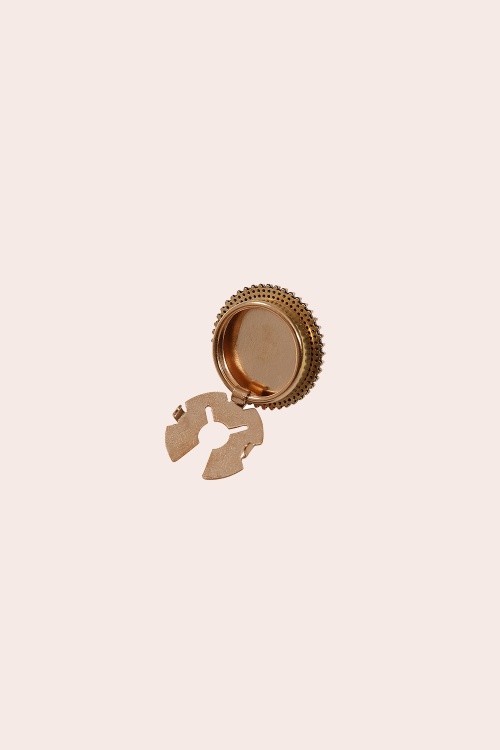 Banned Retro - Pearl Halo Button Cover Set in Gold 5
