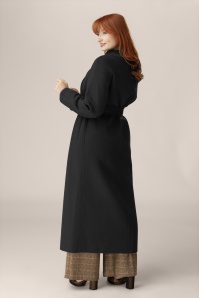 Surkana - Casia Mantel in Schwarz 3