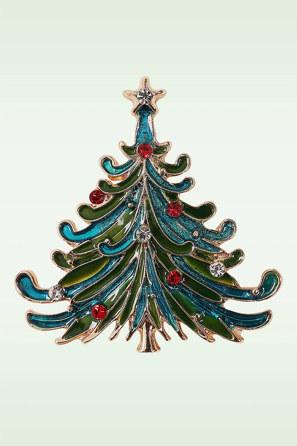 Banned Retro - Broche Evergreen Christmas Tree en vert