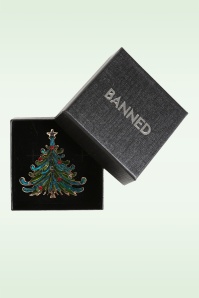 Banned Retro - Broche Evergreen Christmas Tree en vert 2