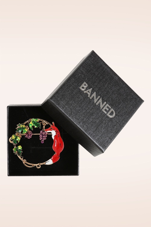 Banned Retro - Broche Winter Fox en doré 2
