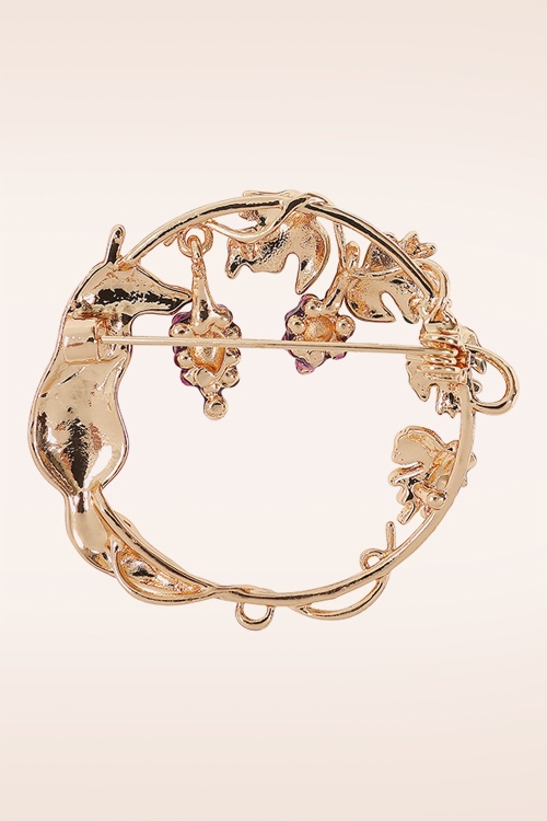Banned Retro - Broche Winter Fox en doré 3