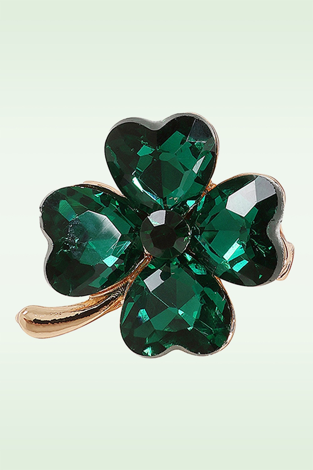 Banned Retro - Broche Lucky Clover en vert