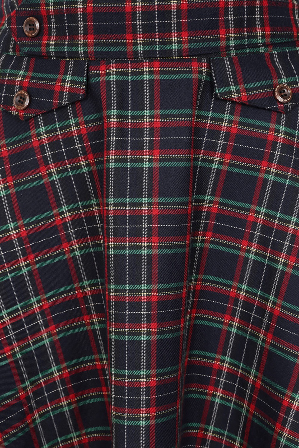 Banned Retro - Book Club Tartan Swing Skirt in Navy 4