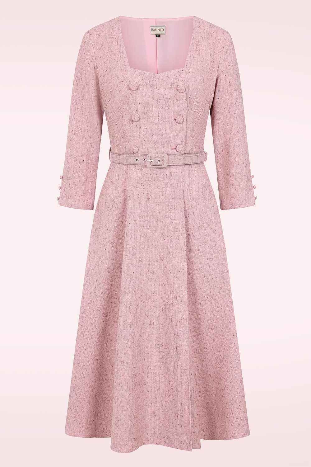 Banned Retro - Sally swing jurk in roze