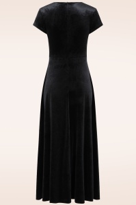 Vintage Chic for Topvintage - Topvintage exclusive ~ Pia Velvet Maxi Dress in Black 2