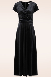 Vintage Chic for Topvintage - Topvintage exclusive ~ Pia Velvet Maxi Dress in Black