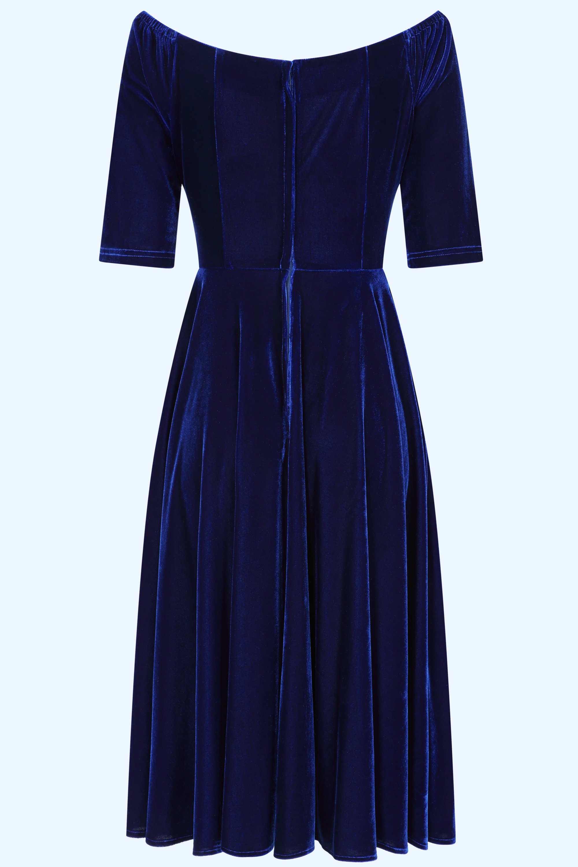 Banned Retro - Robe swing Amalia en bleu roi 2