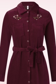 Blutsgeschwister - These Boots are Made For corduroy blouse jurk in Bussi Baby Red 4