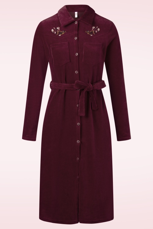 Blutsgeschwister - These Boots are Made For corduroy blouse jurk in Bussi Baby Red 2