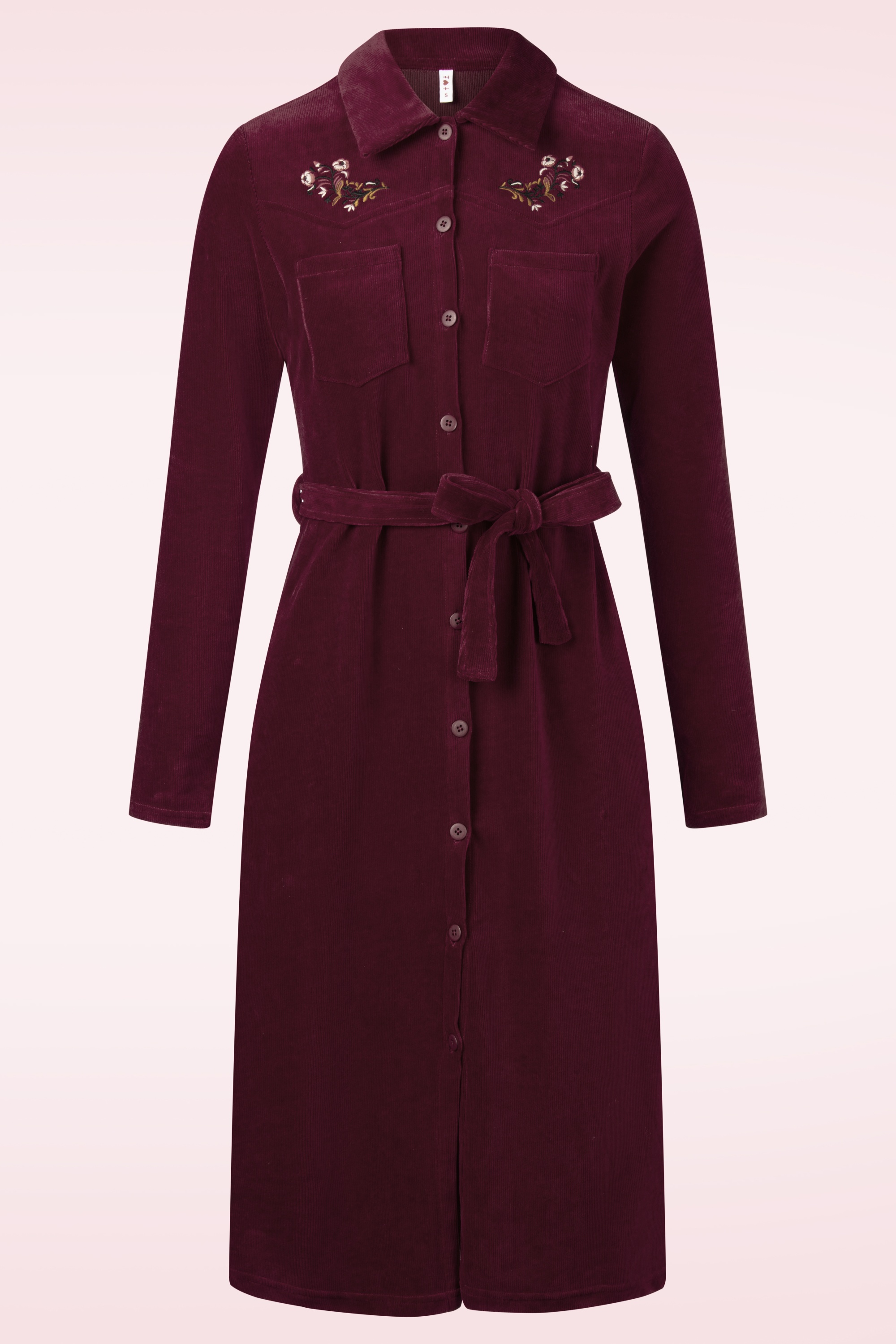 Blutsgeschwister - These Boots are Made For corduroy blouse jurk in Bussi Baby Red 2