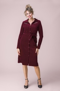 Blutsgeschwister - These Boots are Made For corduroy blouse jurk in Bussi Baby Red