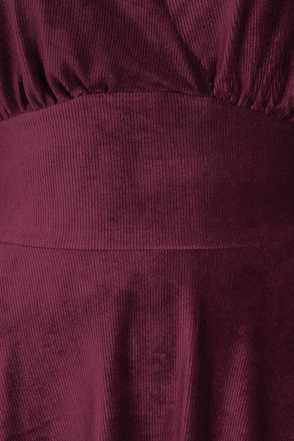 Vintage Chic for Topvintage - Exclusivité Topvintage ~ Robe swing en velours côtelé Nina en bordeaux 3