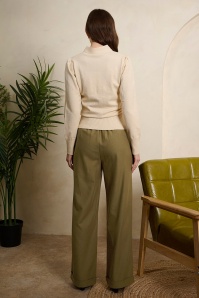 Banned Retro - Matilda Hose in Militärgrün 3