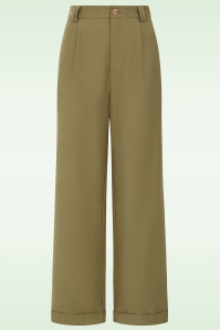 Banned Retro - Matilda Hose in Militärgrün 2