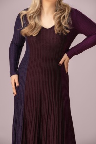 Surkana - Robe midaxi à paillettes Picoc Colour Block en bordeaux 3
