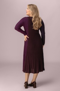 Surkana - Robe midaxi à paillettes Picoc Colour Block en bordeaux 2