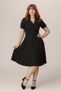 Topvintage Boutique Collection - Exclusivité Topvintage ~ Robe swing Alexis en noir