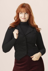 Topvintage Boutique Collection - Exclusivité Topvintage ~ Gilet de tailleur Jamie en noir