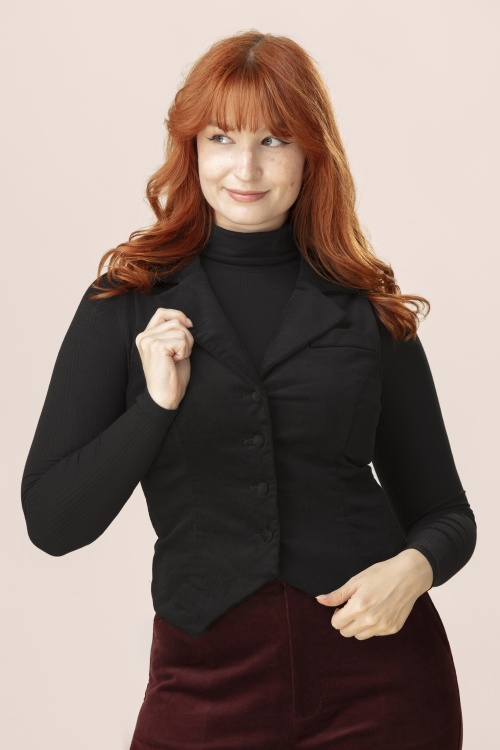 Topvintage Boutique Collection - Topvintage exclusive ~ Jamie Waistcoat in Black