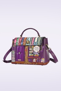 Vendula - Travelling Library Bookshop Mini Grace Bag in Purple 2