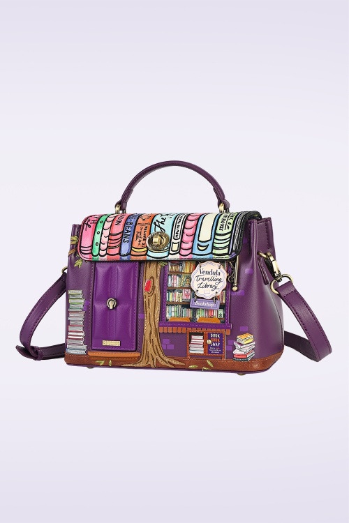 Vendula - Travelling Library Bookshop Mini Grace Bag in Purple 2